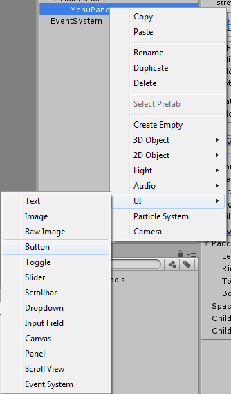 Unity Tutorial 2D Menu Create Button Panel OctoMan