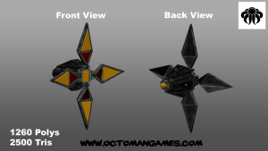four winged space enemy unity asset octoman 04