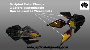 four winged space enemy unity asset octoman 05