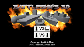 Battleships 3D OctoMan Unity Start Screen